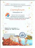 Сертификат Международного детского конкурса "Осень золотая" 2018/2019 Сертификат Международного детского конкурса "Осень золотая" 2018/2019